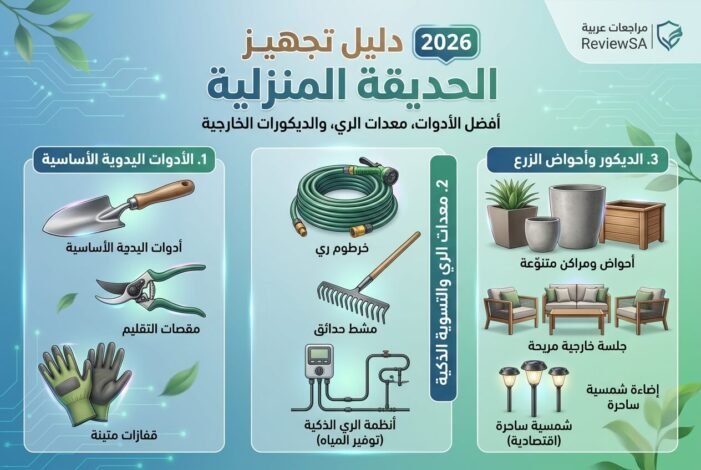 أدوات وديكورات تجهيز الحديقة المنزلية مع أنظمة الري الذكية وأحواض الزرع - مراجعات عربية